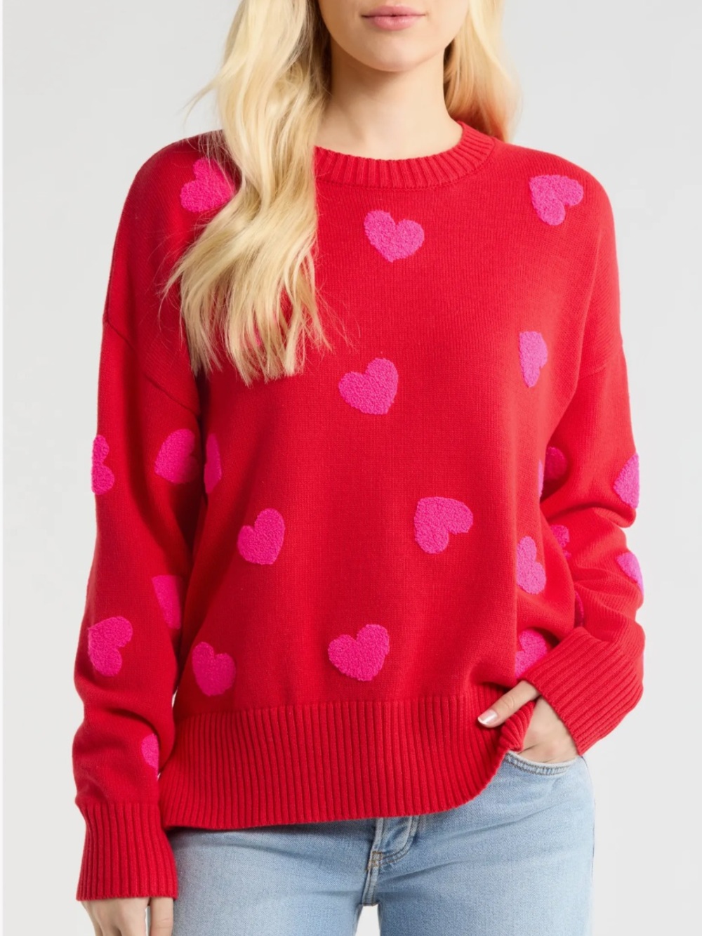 NWT Beach Riot Callie Heart Sweater Top Size S